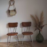 Brown faux leather chair