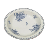 Hollow round dish in Earthenware Sarreguemines model Flora