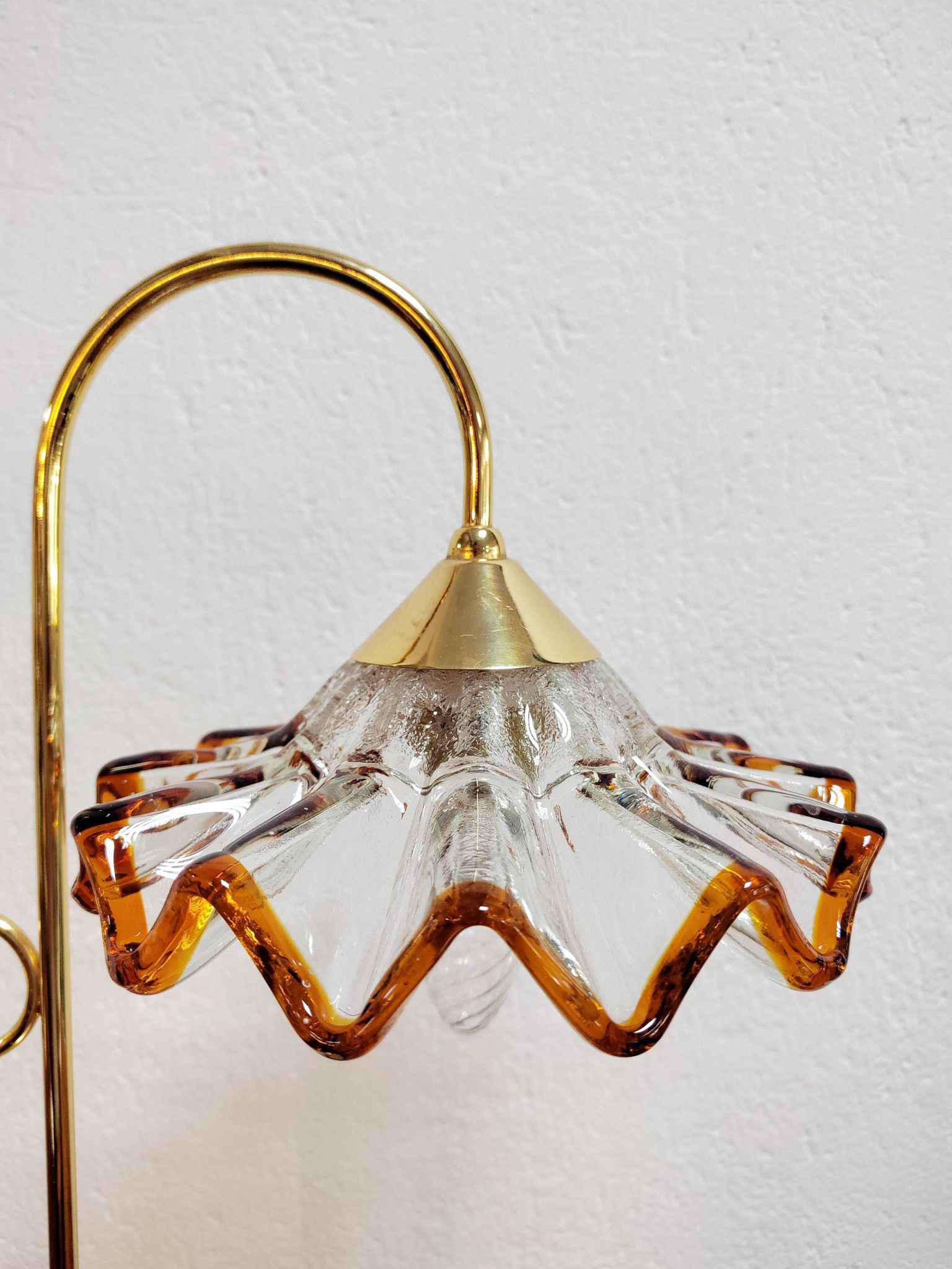 Mid-Century Modern Table Lamp with Murano Glass Shades, 1970s