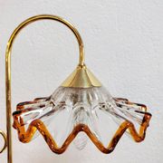 Mid-Century Modern Table Lamp with Murano Glass Shades, 1970s