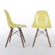 Lemon Yellow Pair (2) Herman Miller Original Eames DSW Side Shell Chairs