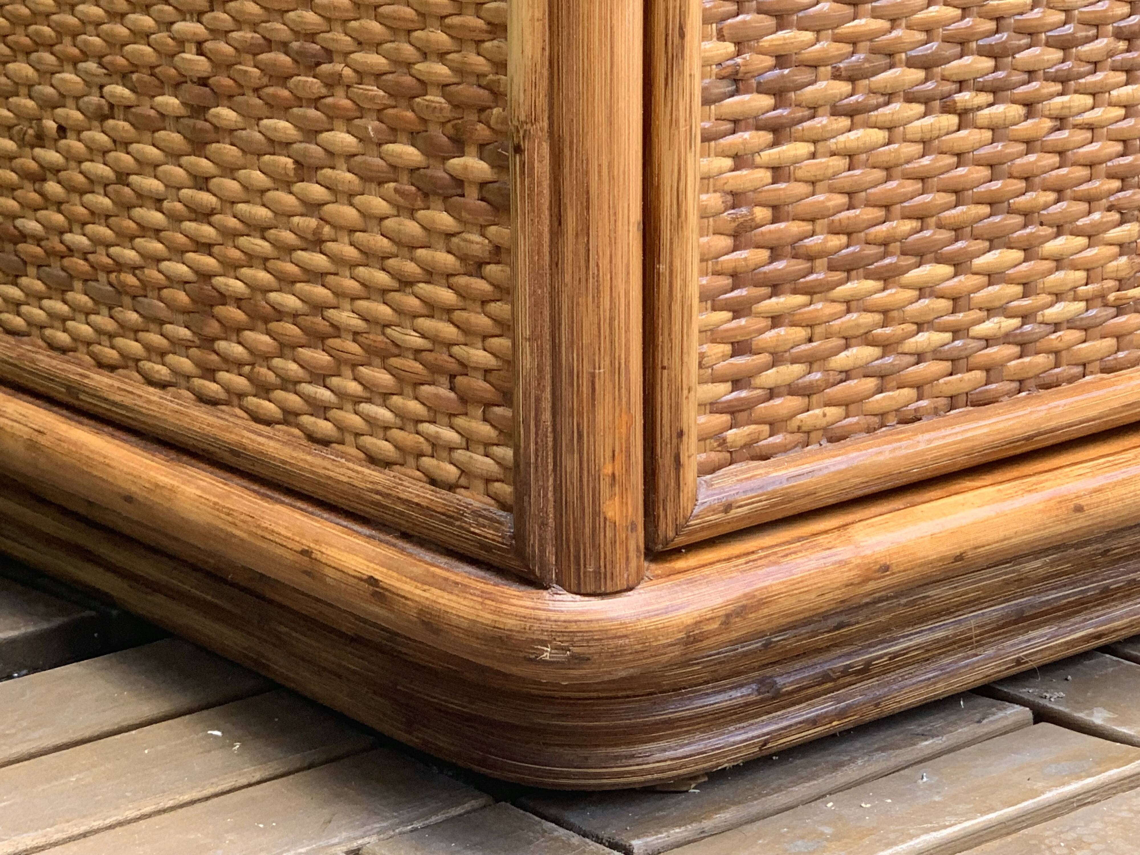 Oak rattan and woven wicker furniture 1980