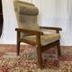 Vintage reclining armchair in wood and fabric – 1960s/70s