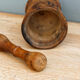 Ancient mortar and pestle, solid wood