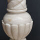 Italian lamp foot in twisted white marble