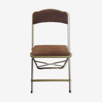 Folding chair opera velvet brown