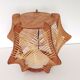 Vintage 60s Mid Century Modern wooden lamp shade for ceiling lamp