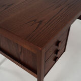 Oak wood desk by Domino Møbler Scandinavian design of the 1970s