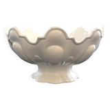 Large white scalloped cup