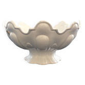 Large white scalloped cup