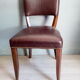 Lot of leather and vintage wood chairs