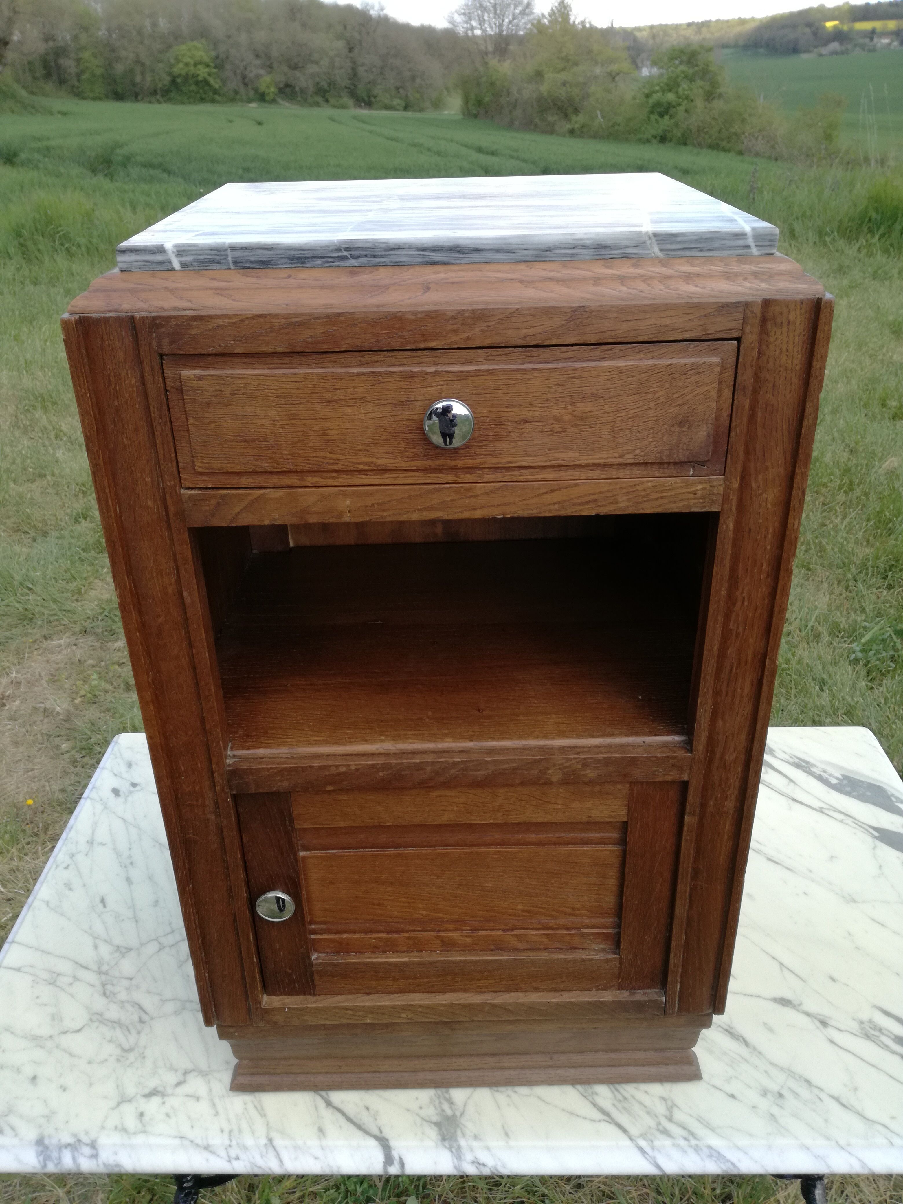 Art deco bedside on marble