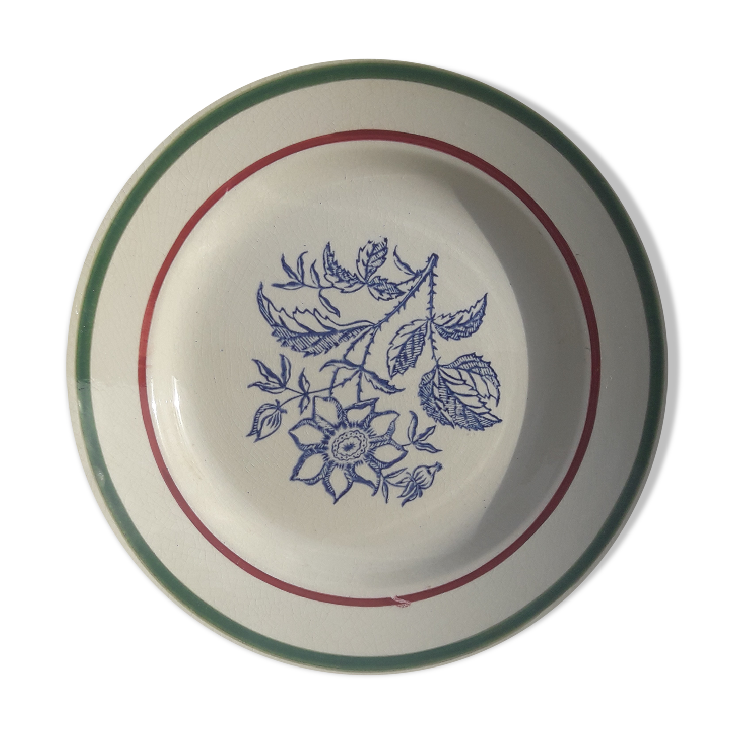 Gien model Amilly earthenware plate diam 22.5 cm