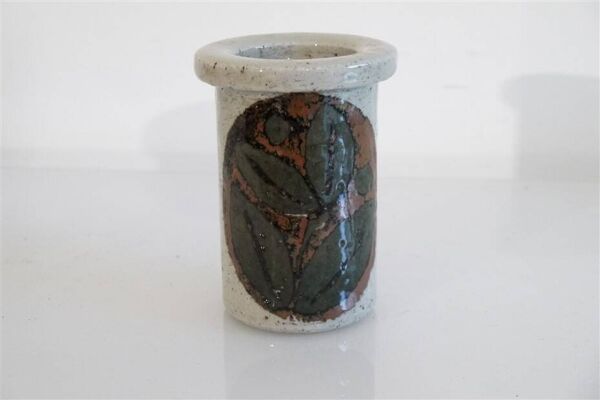 Vase suedois en ceramique chamottée de Rorstrand