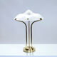 Lamp blown glass frosted around 1940 brass