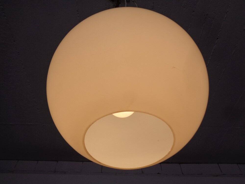 Opaline Glass Satellite Pendant Lamps by Vilhelm Wohlert for Louis Poulsen, 1960s, Set of 2