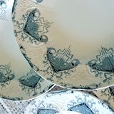 LONGWY set of 4 hollow plates Byzantine style