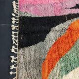 Handmade natural wool Berber rug with colourful patterns 1.5/2.5 m