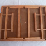 Foldable wooden serving tray
