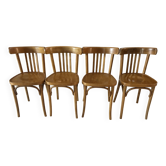 Suite de 4 chaises de bistrot vintage années 1960
