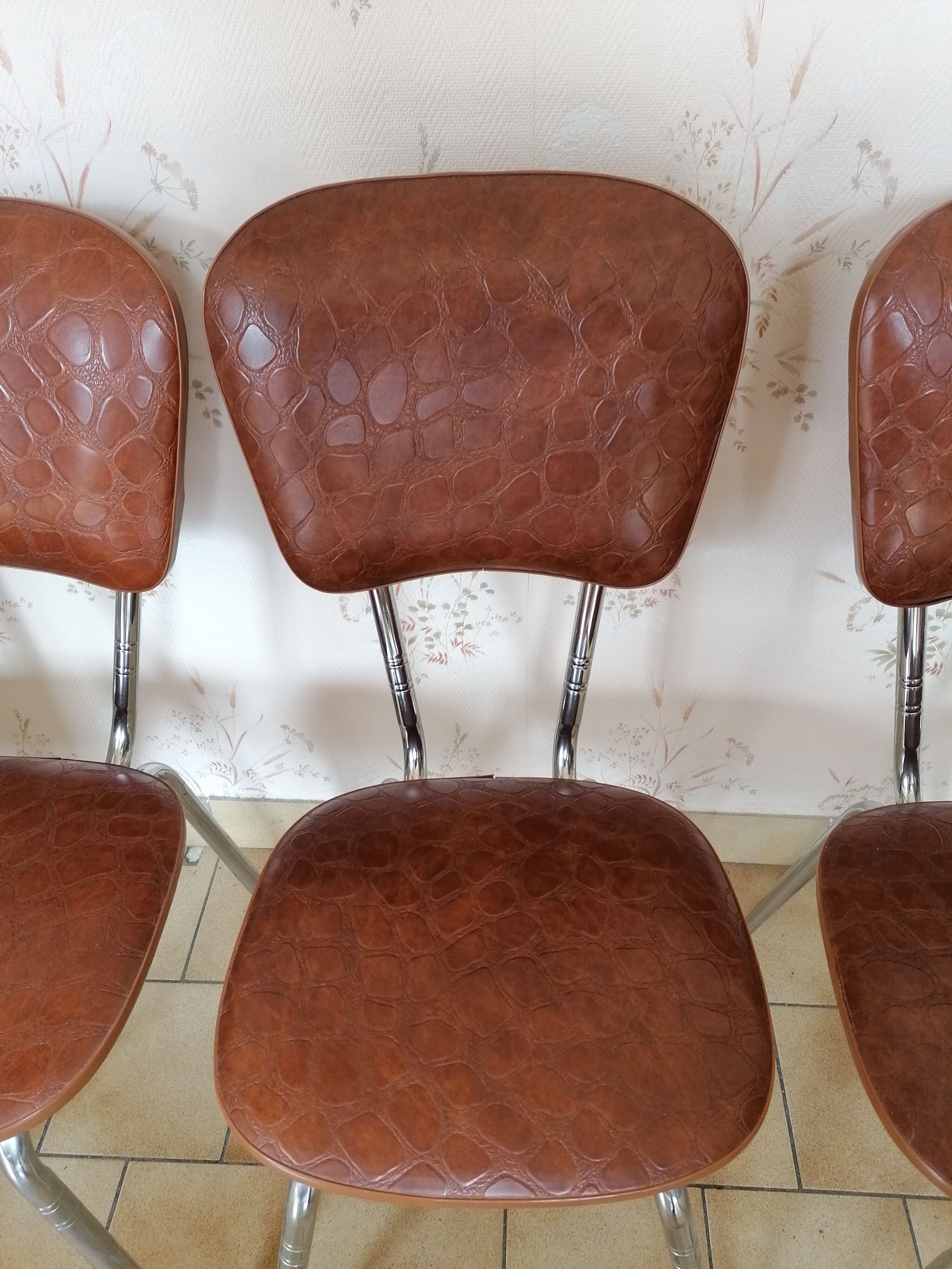 Vintage skai chairs