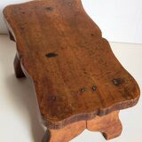 Old solid wood footrest stool