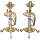Paire de chandeliers poignée d'épée 1905 estampillés Benham & Froud VR