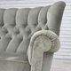 1960s, Danish 2-seater sofa. light green furniture velour.
