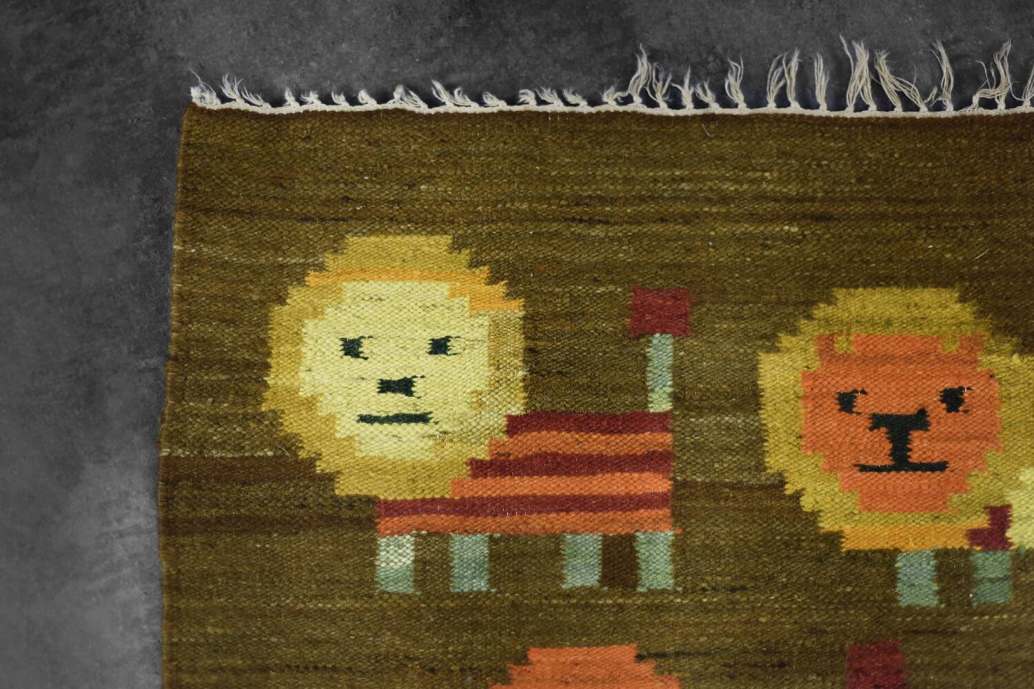 Tapisserie en laine et coton tissés par Maria Janowska, 1970