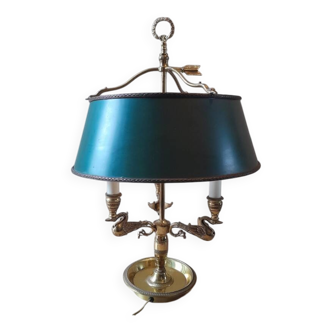 Lampe bouillotte en bronze et tôle