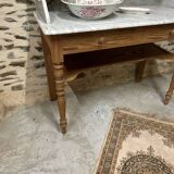Stripped vanity unit or dressing table
