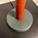 Mid-century teak and cotton table lamp by Einar Bäckström, Sweden, 1950s.