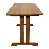 Vintage oak shaker dining table minimalist design 70's