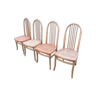 Suite de 4 chaises cannées 1970 vintage