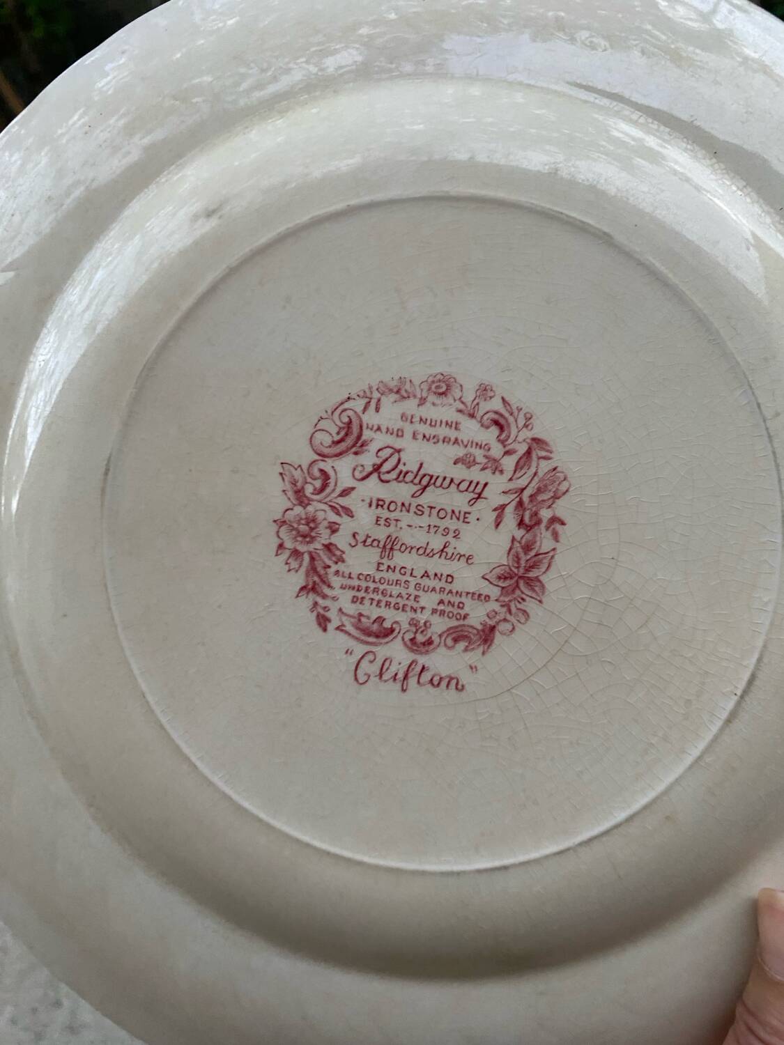 Antique Staffordshire plate, England