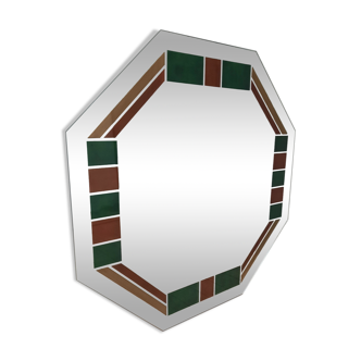 Miroir hexagonal coloré