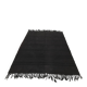 Striped Pattern Black Vintage Rug, 204x296 Cm