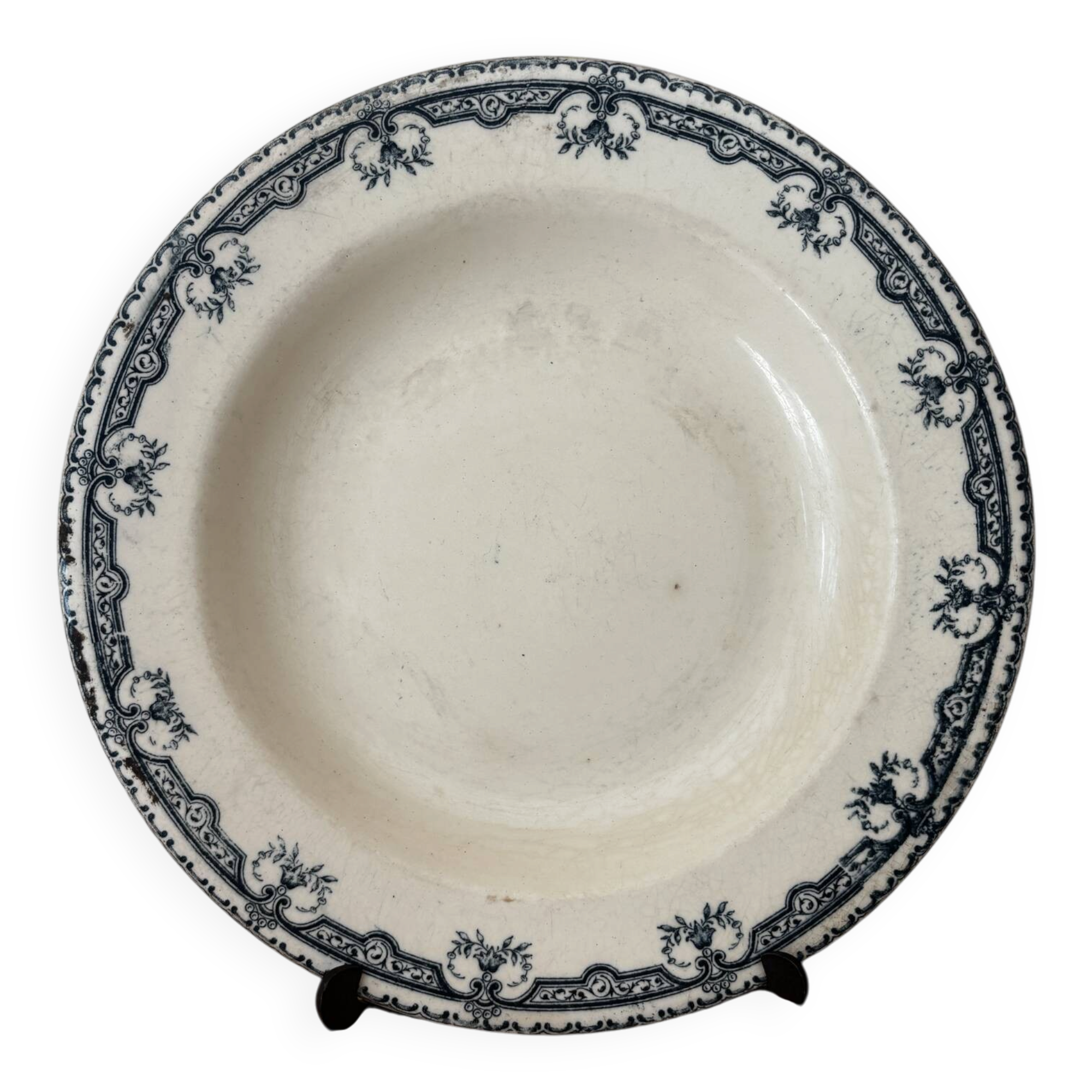 Ancienne assiette creuse Terre de Fer Salins Parmentier