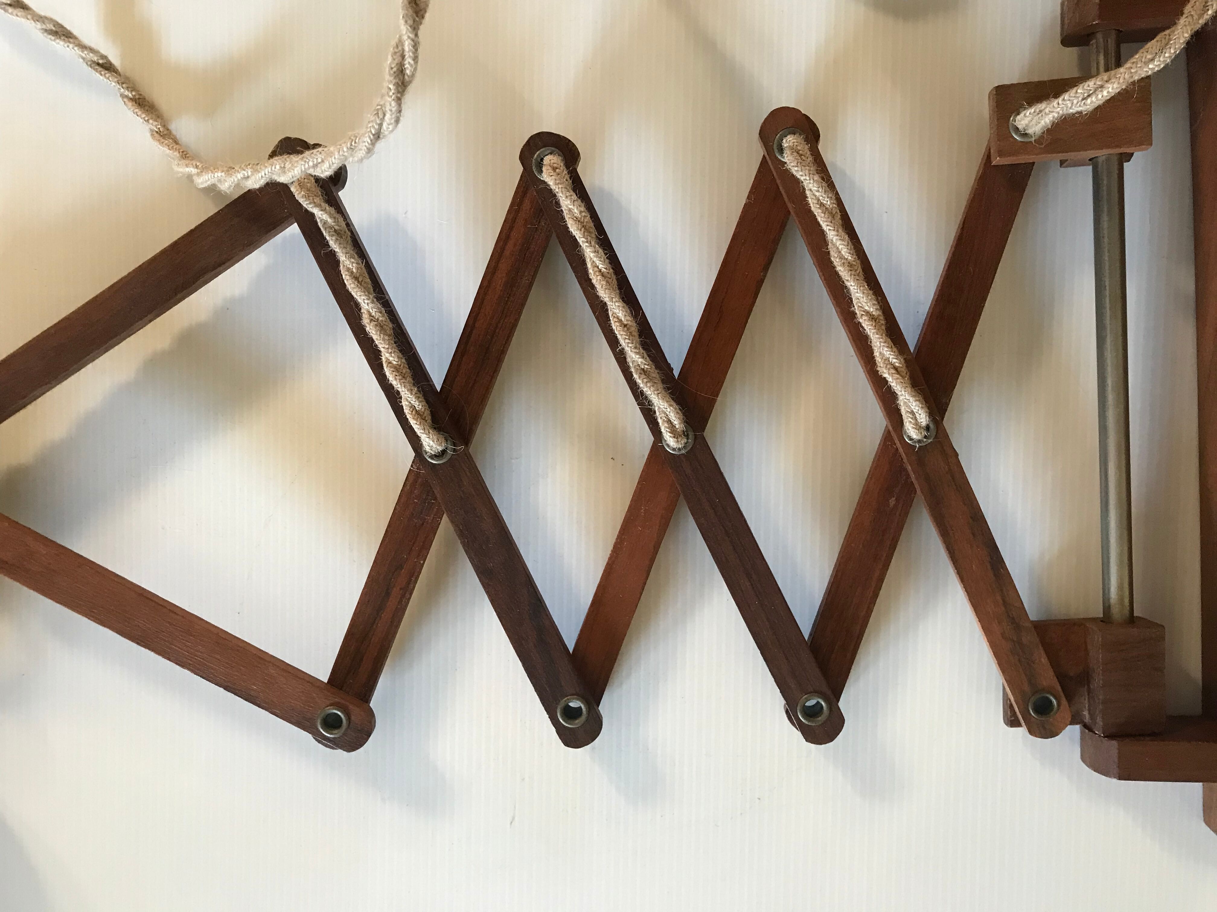 Scandinavian teak scissor lamp