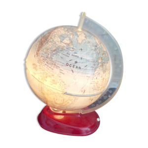 Globe terrestre lumineux, mappemonde