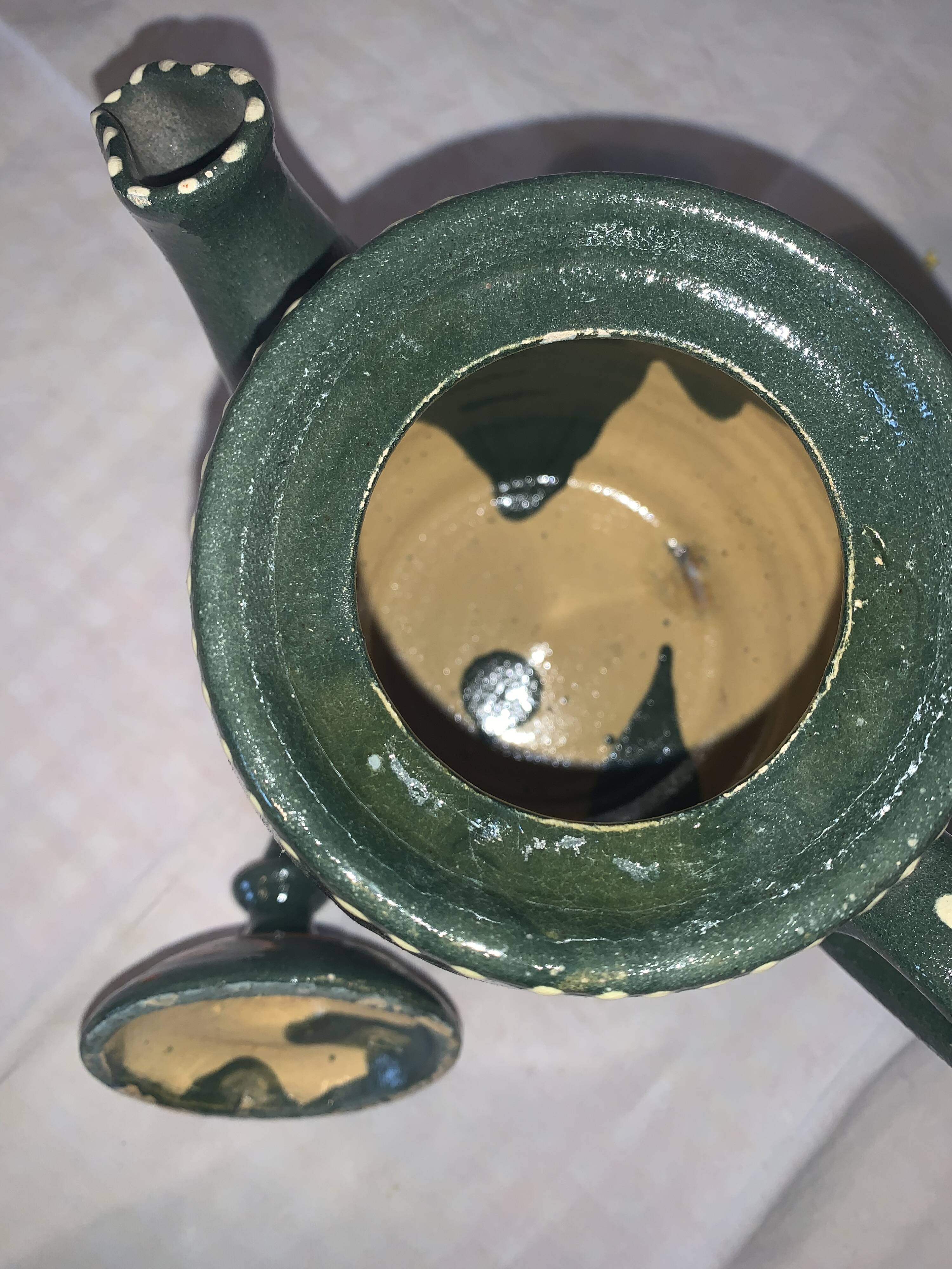 Coffee maker and pot set in Alsace stoneware
