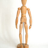 Articulated wooden puppet