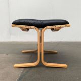 Siesta lounge chair set in Norwegian leather with ottoman by Ingmar Relling for Ekornes