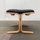 Siesta lounge chair set in Norwegian leather with ottoman by Ingmar Relling for Ekornes