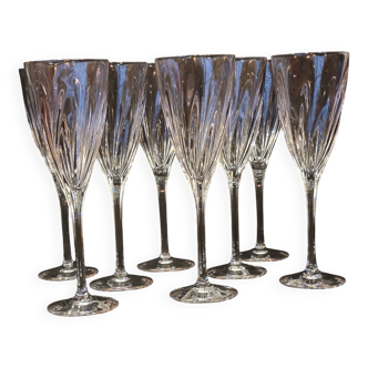 Set of 8 Cristal D'Arques Elixir Water Stemmed Glasses