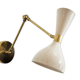 Articulable white moonlight wall lamp
