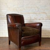 French Leather Chair, Normandy Model, Circa 1920’s