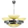 Czech Art Deco Opaline Glass Chandelier, 1940s