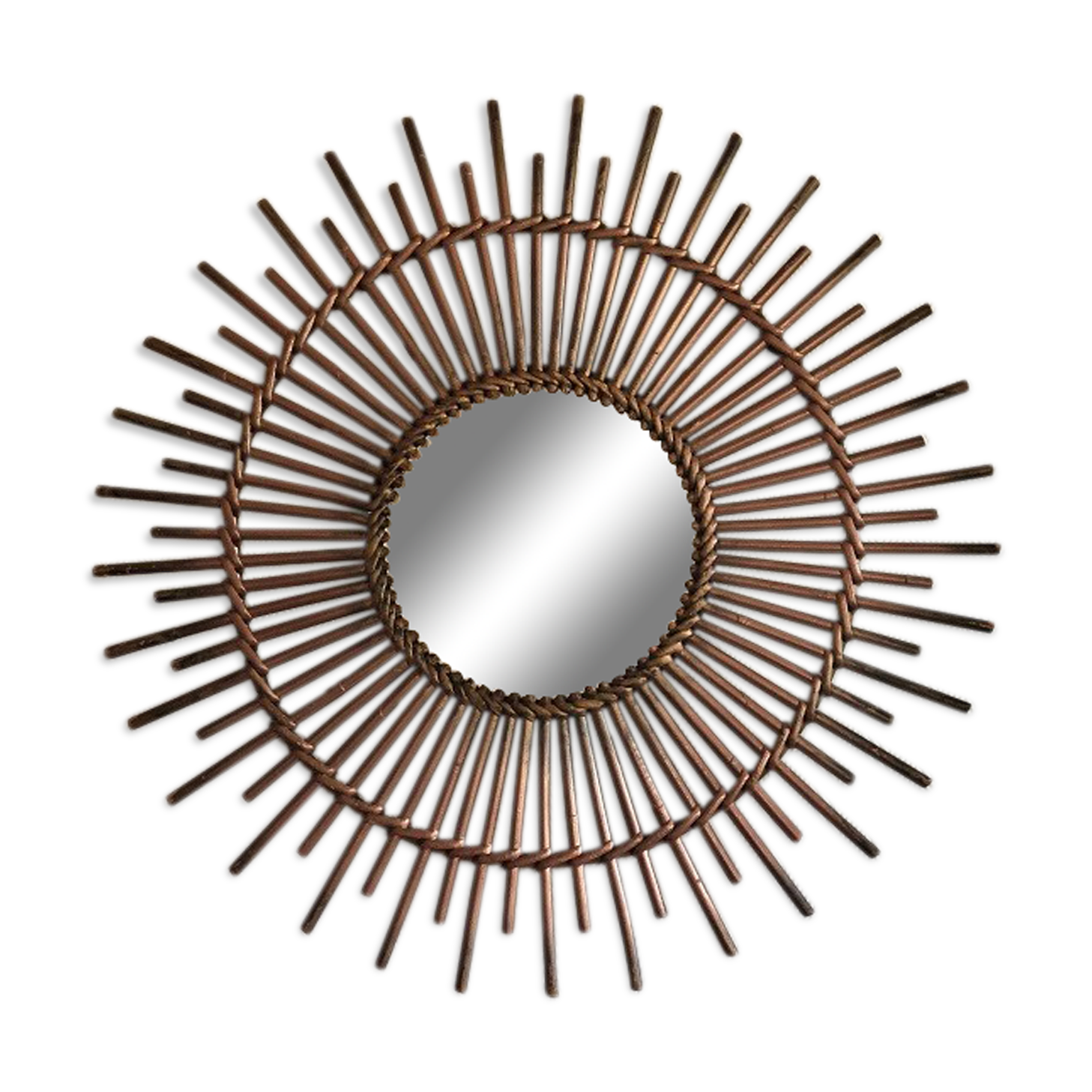 Rattan sun mirror - vintage 70