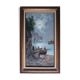 Painting marine fishermen in the moonlight signed + frame